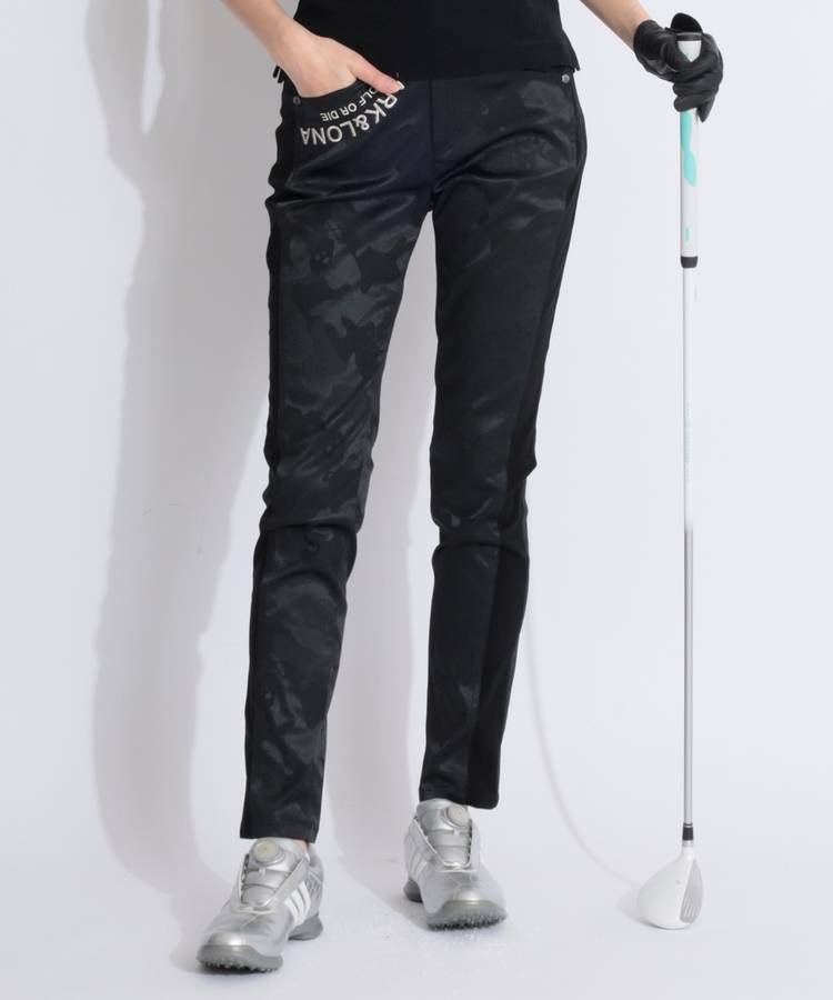 ML サイドリブラインカモフラ柄ロングパンツ