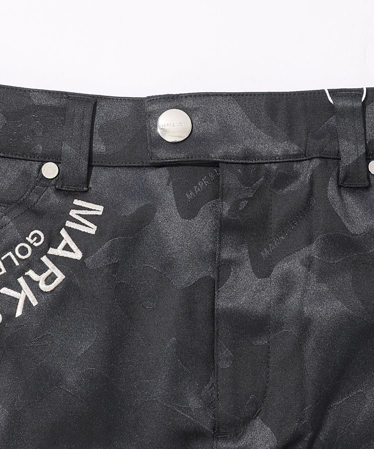 MARK&amp;LONA - マーク＆ロナ 一体型ペチパンツ◆艶スカルカモフラスカート完売商品 マーク＆ロナ ML 一体型ペチパンツ付きロゴ刺繍カモフラスカート
