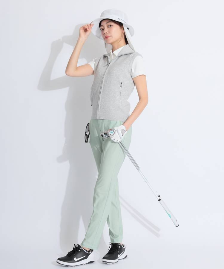 サイズ：S DESCENTE GOLF デサントゴルフ  ニットベスト  グレー系 [240101488635] ゴルフウェア レディース ストスト デサントゴルフ DESCENTE ゴルフ 【直営店限定】フルジップ
