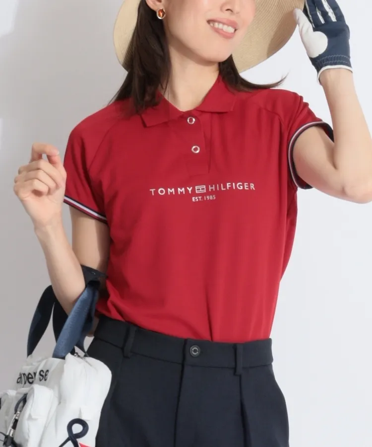 トミーヒルフィガー ゴルフ レディース ア−チロゴ LSモックシャツ TOMMY HILFIGER GOLF THLA486 2024年秋冬モデル