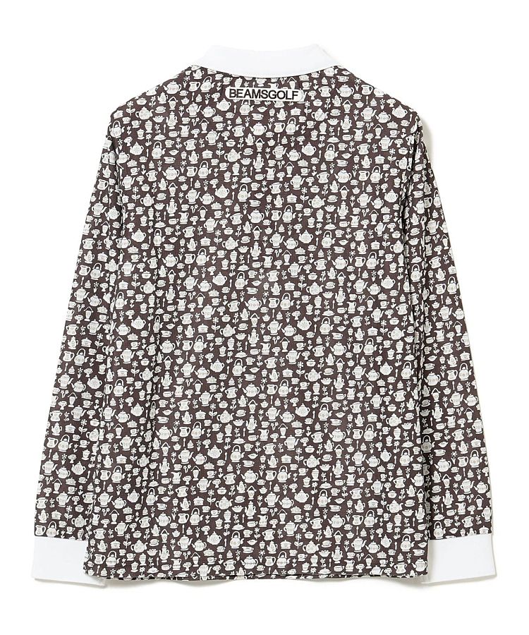 ビームスゴルフ BE 【LIBERTY】リバティカフェ柄長袖ポロシャツ