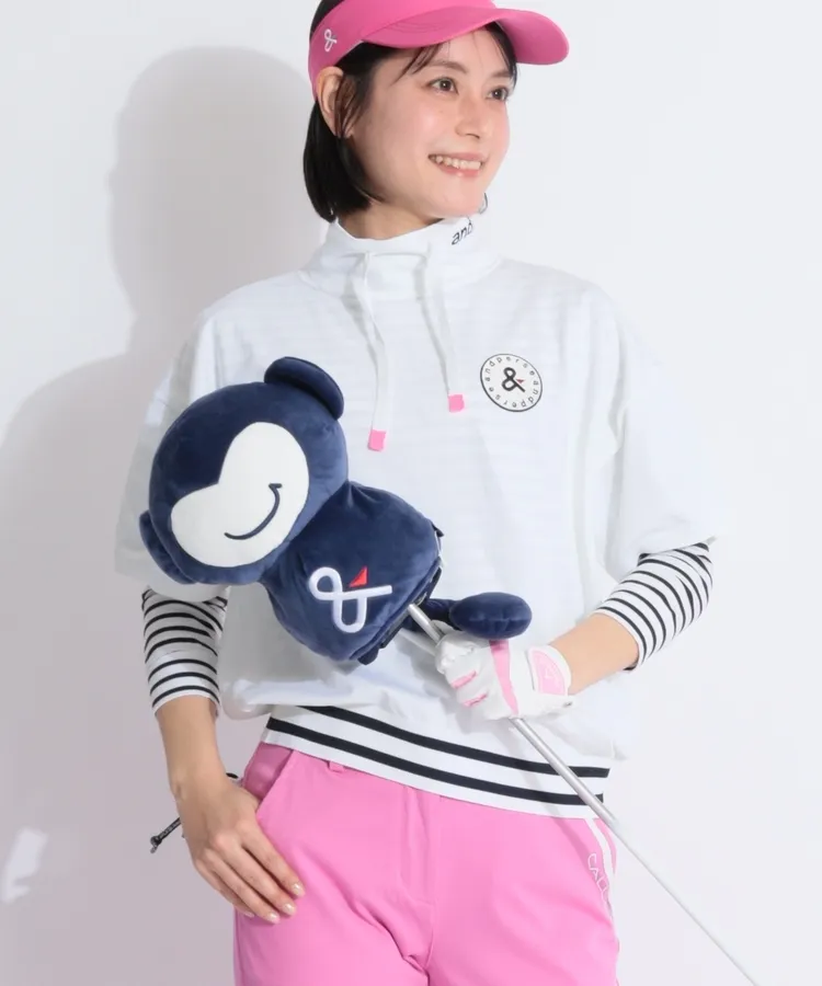 アンパスィ AP 【UV】リボン付きブリムロゴサンバイザー レディース