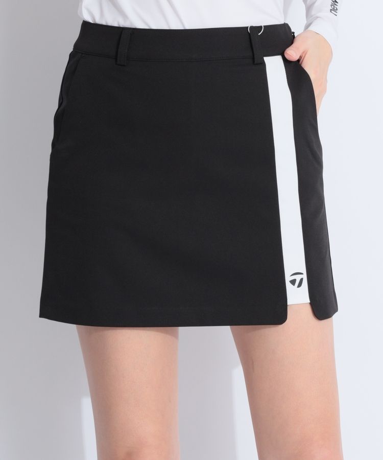 TAYLORMADE ゴルフスカート ネイビー テーラーメイドゴルフ TG 【撥水UV】ライン切替カッティング