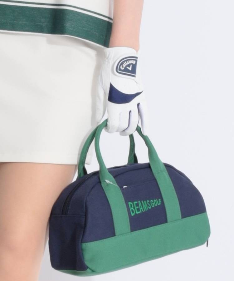 BE バイカラー切替ミニボストンバッグ