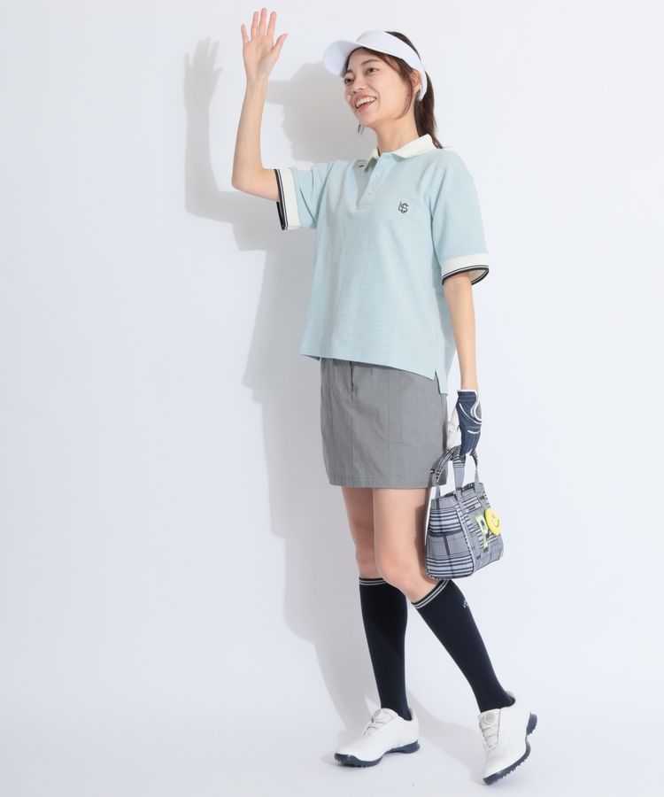 トミーヒルフィガーゴルフ TH 【ストレッチ】バックロゴプリントツイル