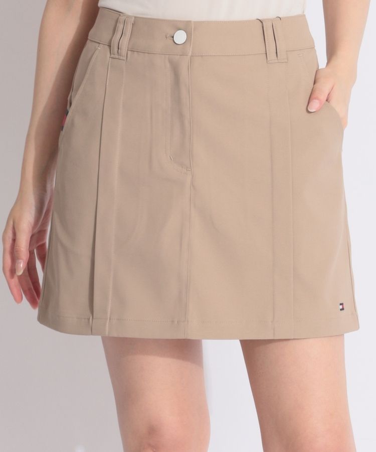 【ストレッチ】バックロゴプリントツイルスカート