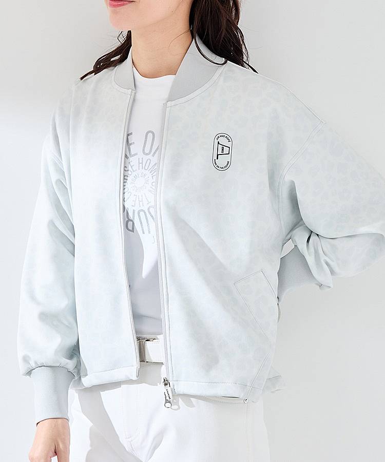 JR 【11/25までタイムセール】【ストレッチ】アニマル柄ドロストダンボールニットブルゾン