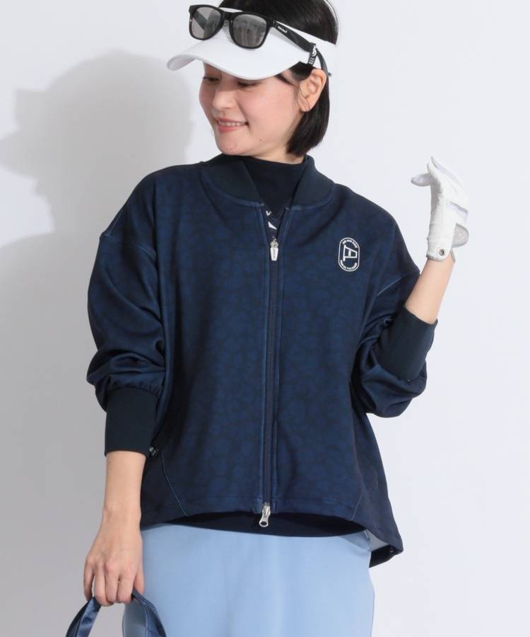 JR 【11/25までタイムセール】【ストレッチ】アニマル柄ドロストダンボールニットブルゾン