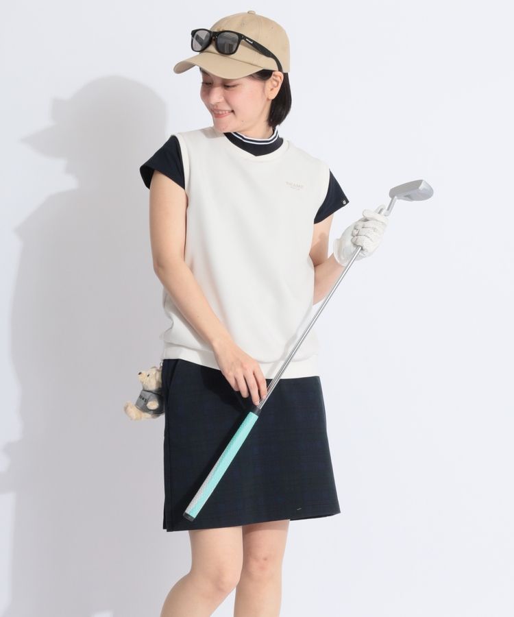 ビームスゴルフ BE 【撥水ストレッチ】サイドジップクロスVネック