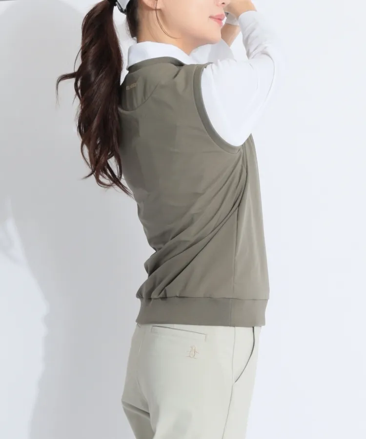 【新品】beams golf 撥水ストレッチオリーブベスト　Lサイズ 新品】beams golf 撥水ストレッチオリーブベスト Lサイズ 新品