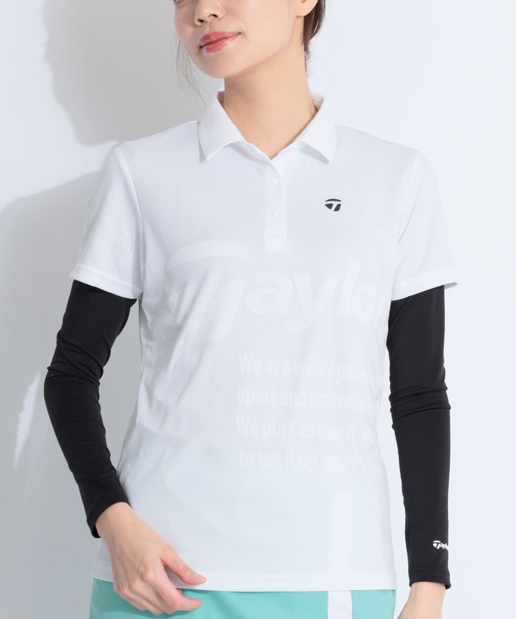 【新品】冷感素材　テーラーメイド　ゴルフ　ポロシャツ　半袖　ブルー　L TaylorMade テーラーメイド 半袖ポロシャツ ブルー×ネイビー 織