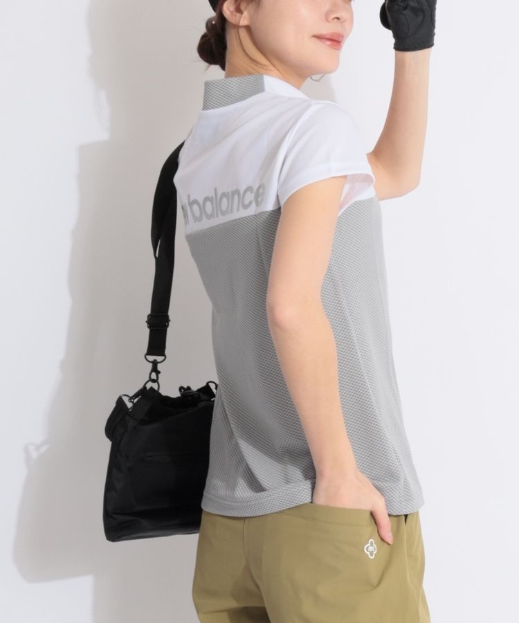 ネペンテス　モックネック　半袖　リブ　L 超美品 ニューバランスゴルフ NB 【吸汗速乾】メッシュ切替モックネック