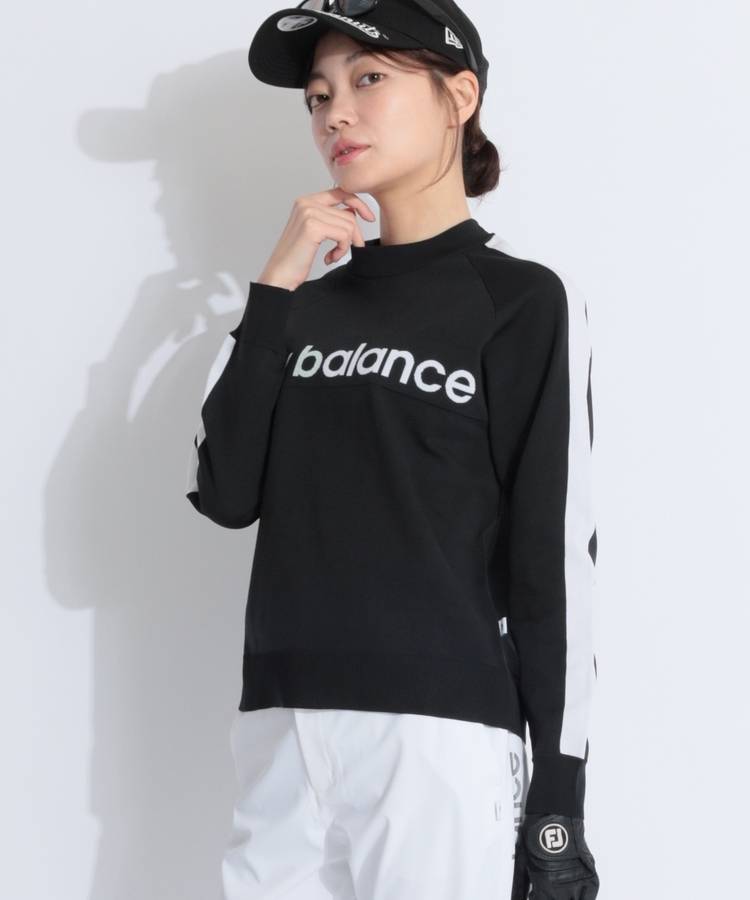 NB 【速乾ストレッチ】ジャガードロゴラグランポリニット