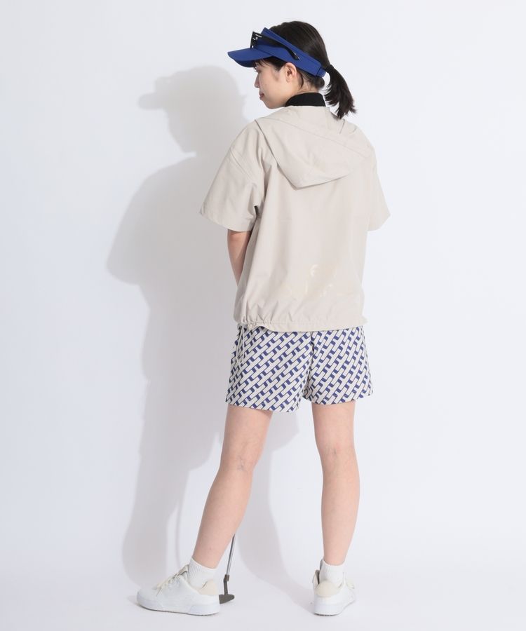 ニューバランスゴルフ NB 【撥水防風】ハーフジップ半袖フーディープル