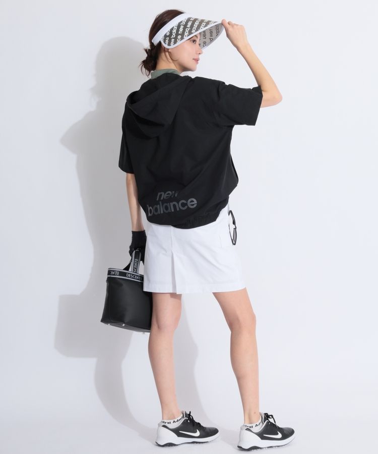 ニューバランスゴルフ NB 【撥水防風】ハーフジップ半袖フーディープル