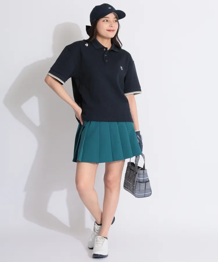 ルコックスポルティフ ゴルフの半袖ポロシャツを使ったスタイリング