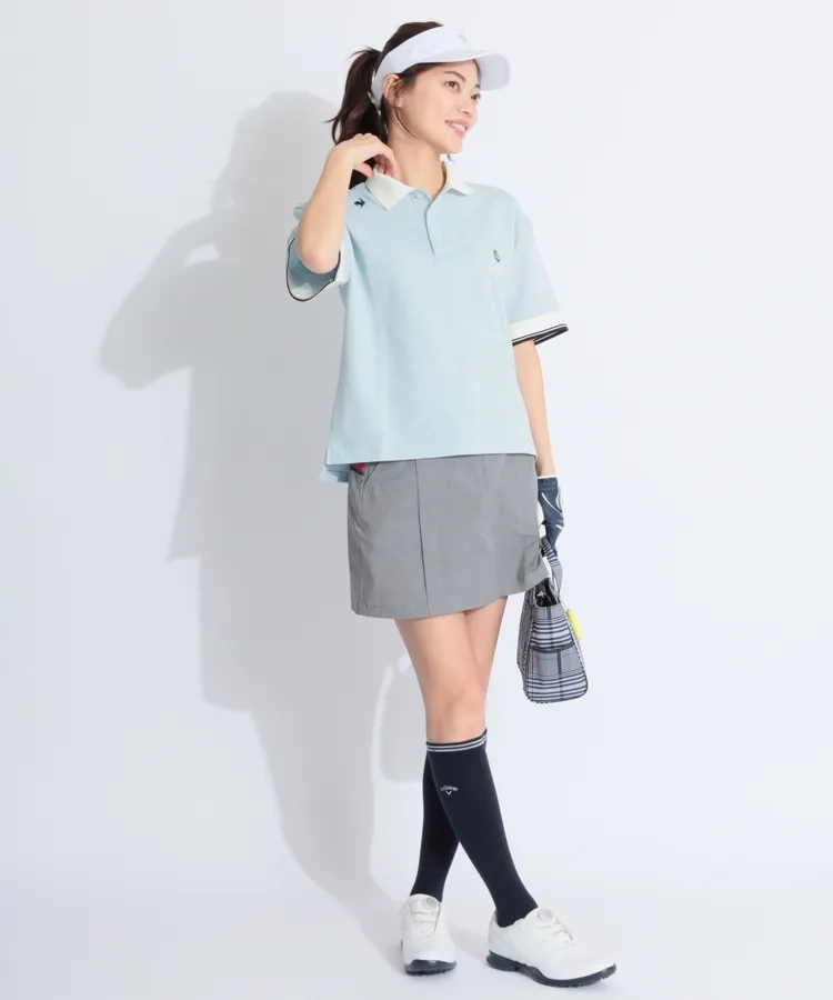 ルコックスポルティフ ゴルフの半袖ポロシャツを使ったスタイリング