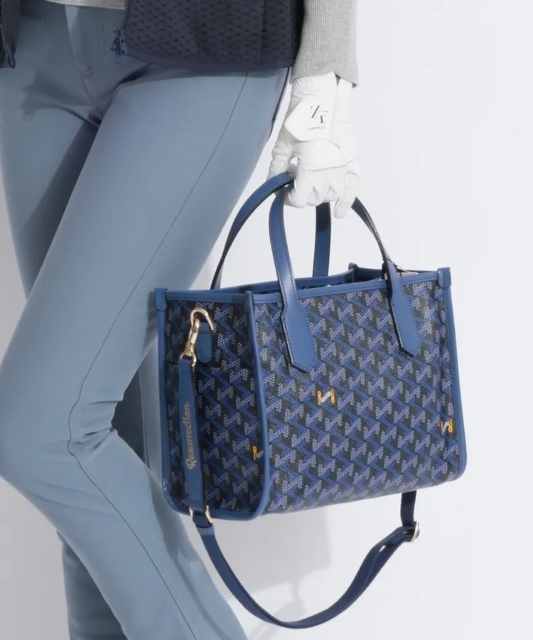 パーリーゲイツ PG ボタニカル柄インナー付きクリアカートバッグ