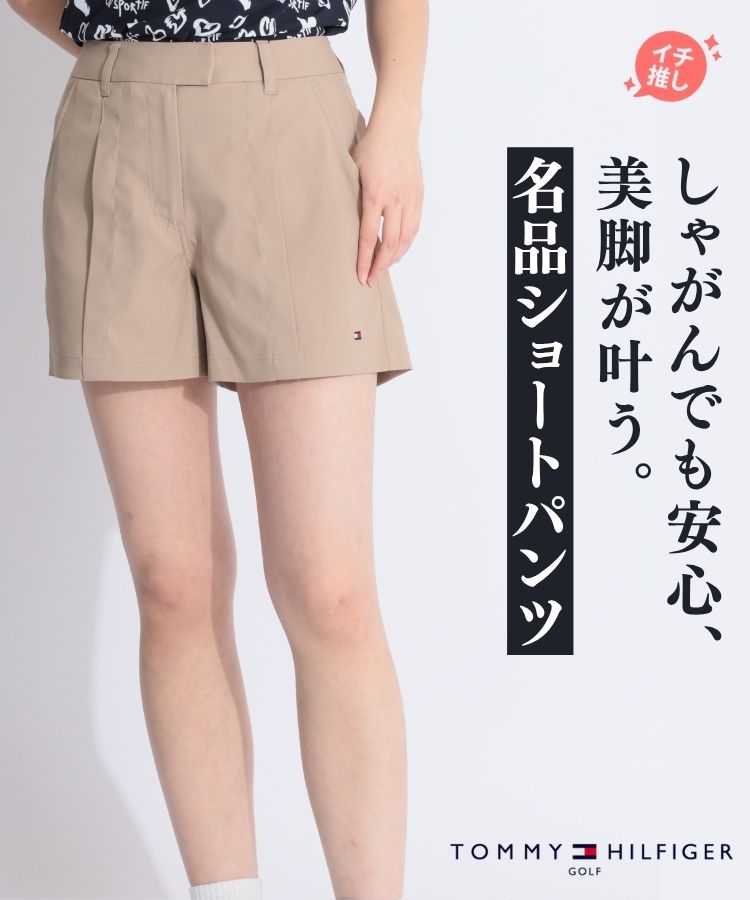 【新品】トミーヒルフィガーゴルフショートパンツリラックスカーゴストレッチピンクL トミーヒルフィガーゴルフ TH 【ストレッチ】フロントタック
