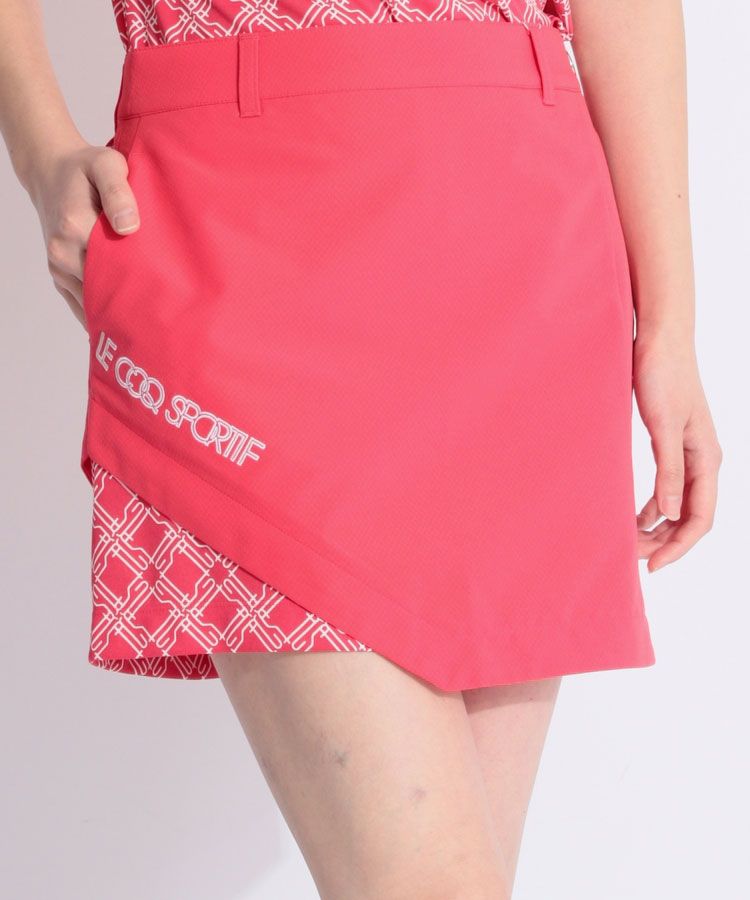 ルコック ゴルフ ミニスカート ピンク 新品 未使用 le coq sportif golf 中わたスカート【アウトレット】 -デサント