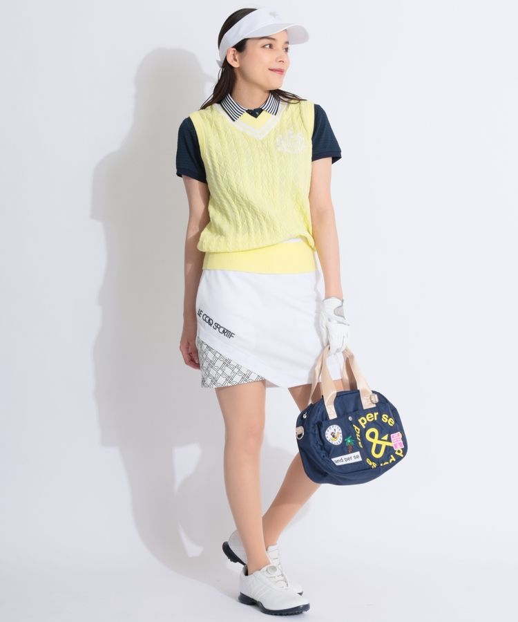 【新品未使用】LE COQ SPORTIF ベスト＆スカート セットアップ 新品 タグ付】ルコック ゴルフ ベスト＆スカート セット L le coq