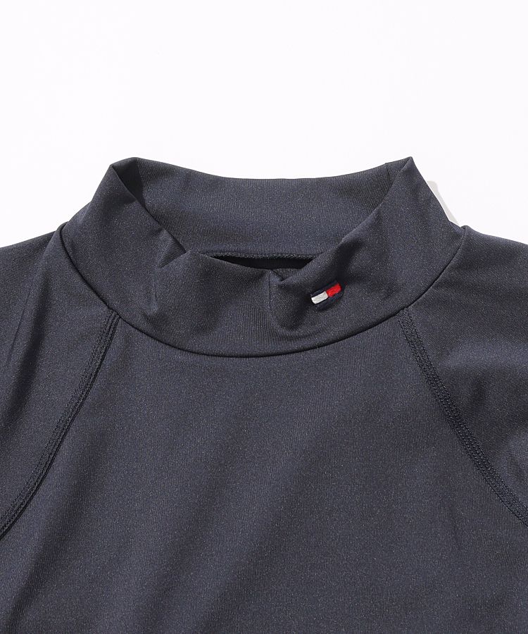 【新品】トミーヒルフィガー／ハイネック／モックネック／長袖 トミーヒルフィガーゴルフ TH 【吸水速乾】アシメスリーブロゴ