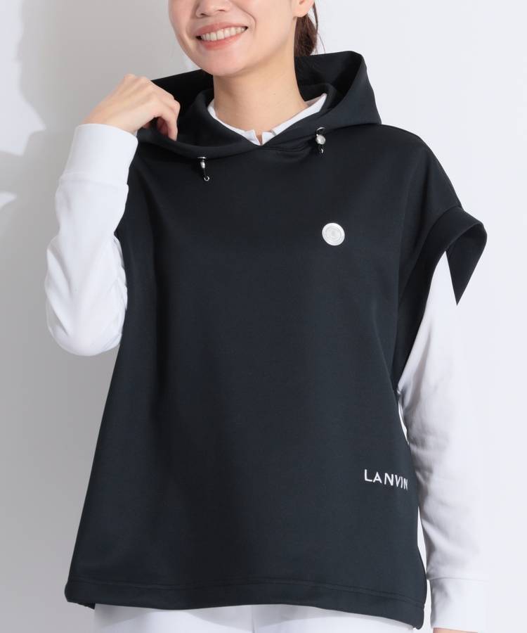 LV 【ストレッチ】ドロップショルダーフーディベスト