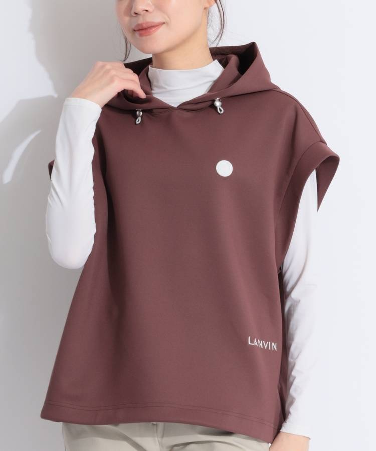 LV 【ストレッチ】ドロップショルダーフーディベスト