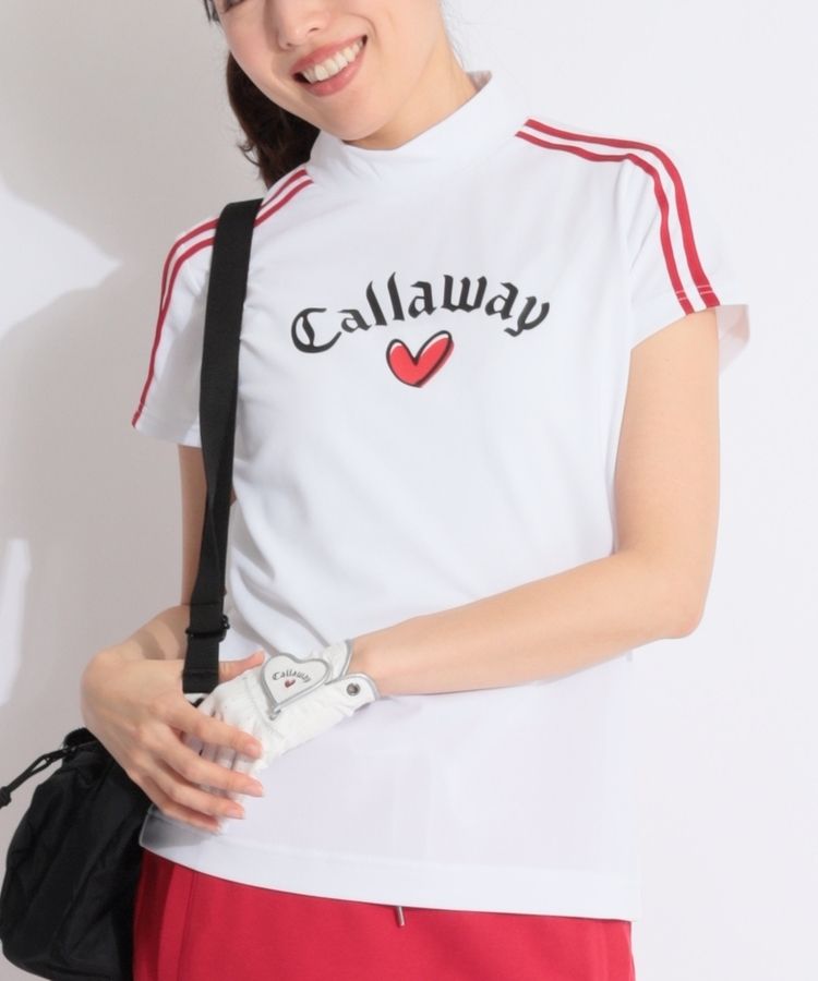 キャロウェイ CA 【LOVECALLAWAY】ショルダーライン半袖モック
