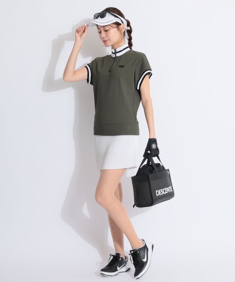 ランバン スポール LV 【冷感UV】リブライン切替ハーフジップ