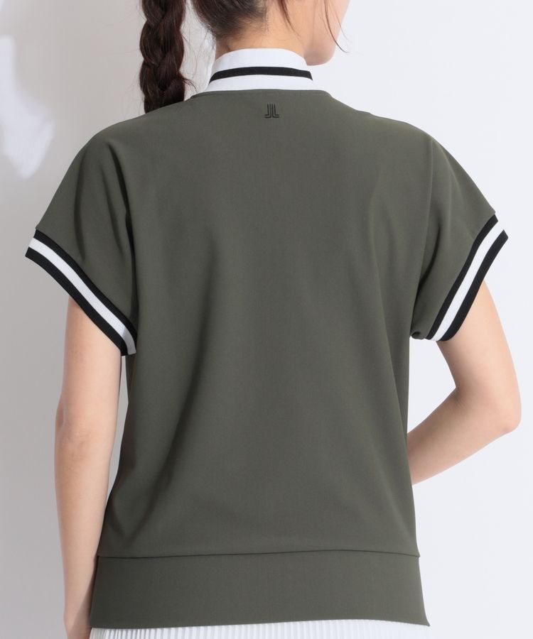 【ランバンスポール】人気ロゴネーム×裾ラメ 半袖ゴルフポロシャツM LANVIN SPORT 公式 ランバン スポール 半袖ポロシャツ