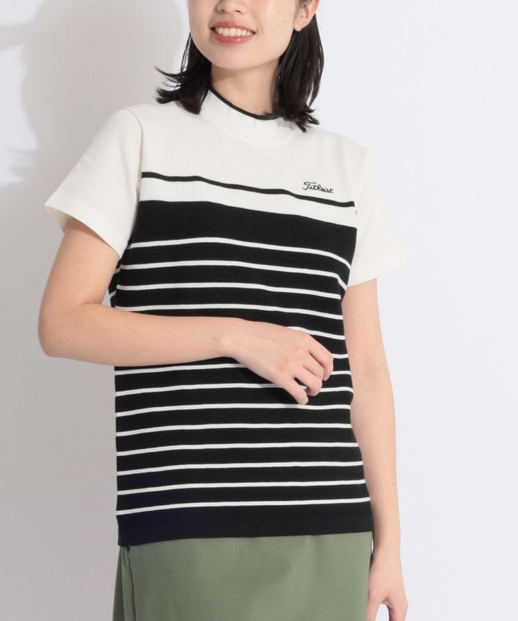 Titleist ストライプセーター M 黒 Titleist ストライプセーター M 黒