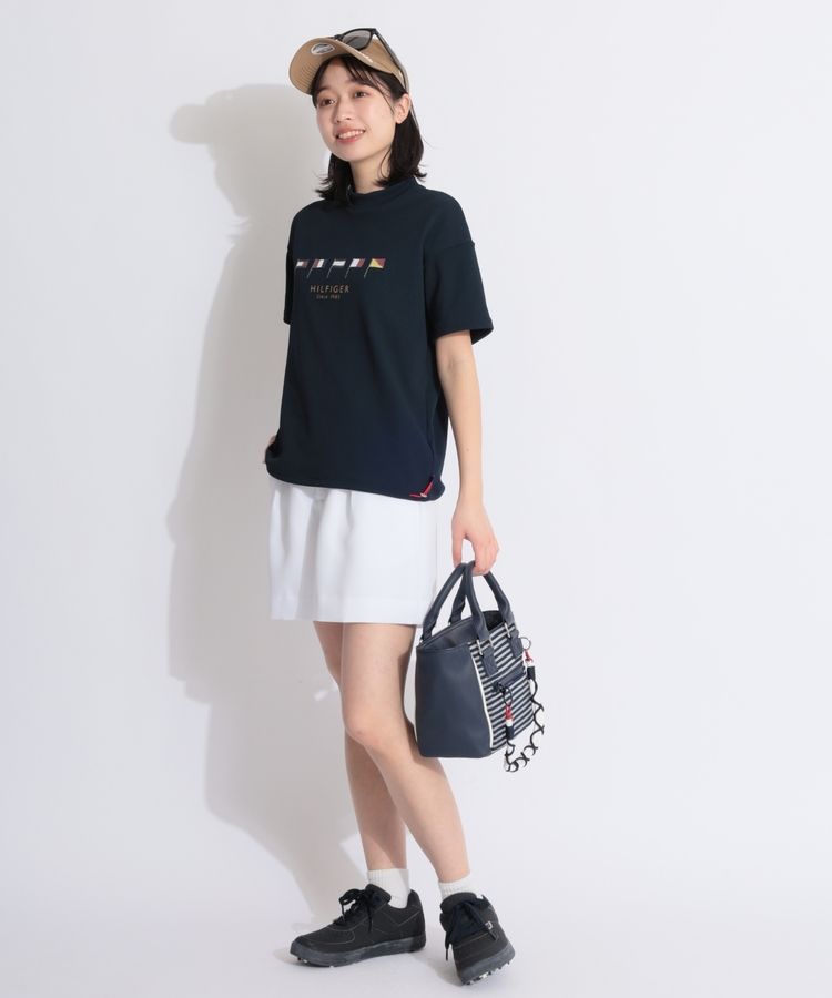 トミーヒルフィガーゴルフ TH 【速乾UV】フラッグプリントモック