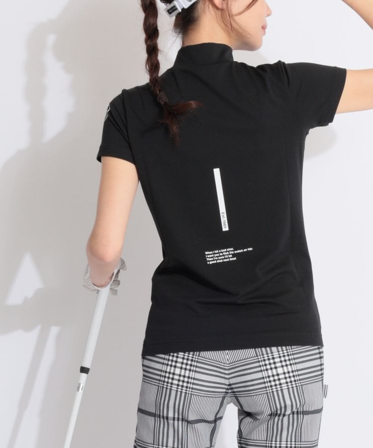 パーリーゲイツ PG 【ストレッチ】スリーブロゴモックネック半袖