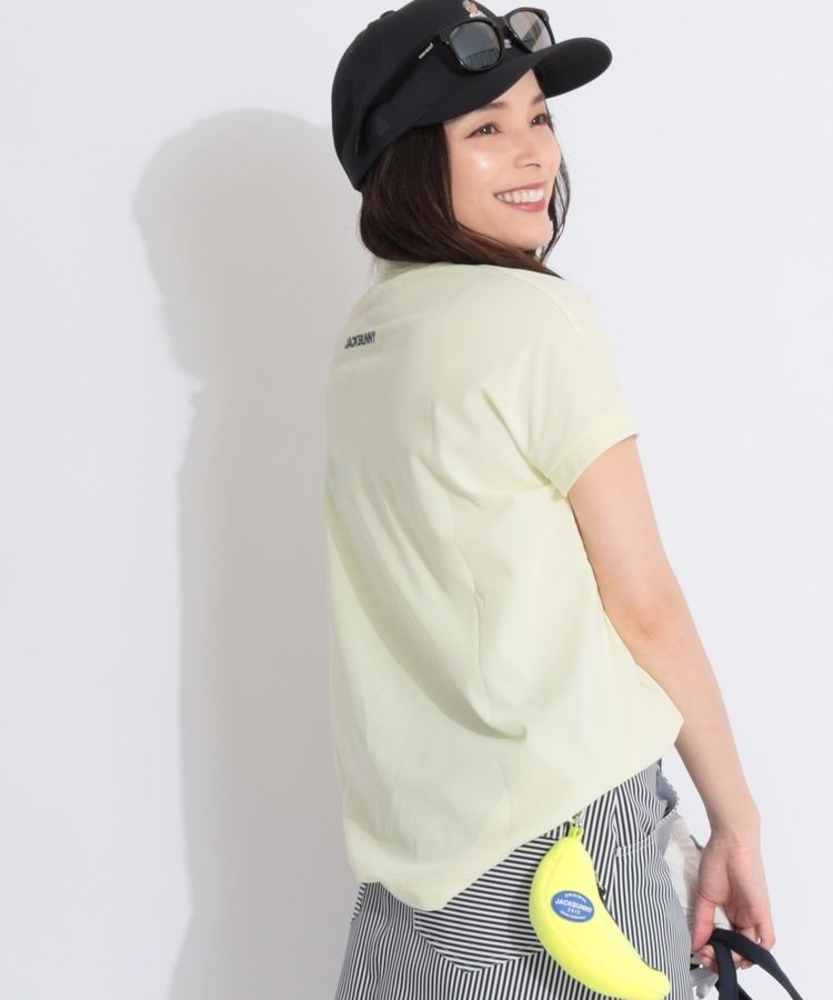ジャックバニー JB 【UV】ロゴ刺繍フレンチスリーブ半袖モック