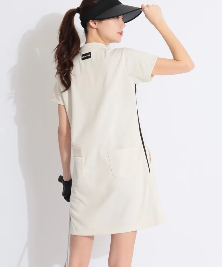 ◇新品◇アルチビオ◇archivio◇半袖ワンピ◇黒◇レディースゴルフ◇40 アルチビオ（archivio）（レディース）ゴルフウェア 半袖