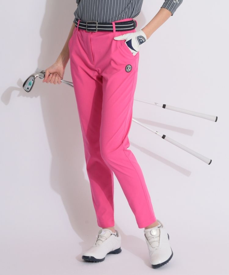 百合】アンパスィ 中綿 裏起毛 ストレッチ パンツ ゴルフウェア M