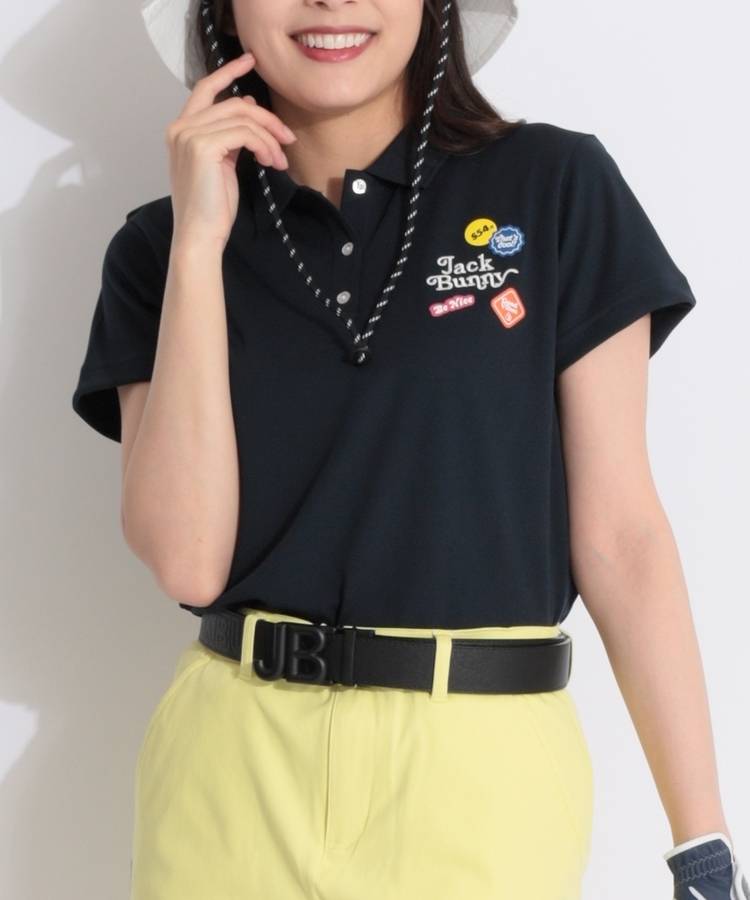 JB 微メッシュステッカーロゴ半袖ポロシャツ