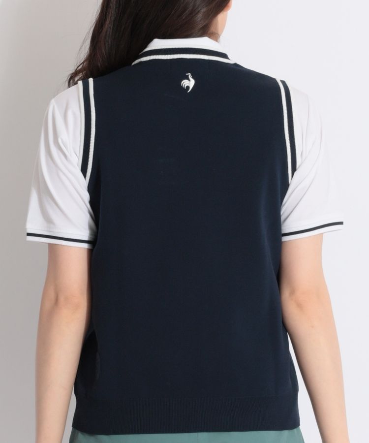 美品 ルコック ゴルフ ノーカラー プルオーバー ダウンベストM descente-store_lg4fwb01m