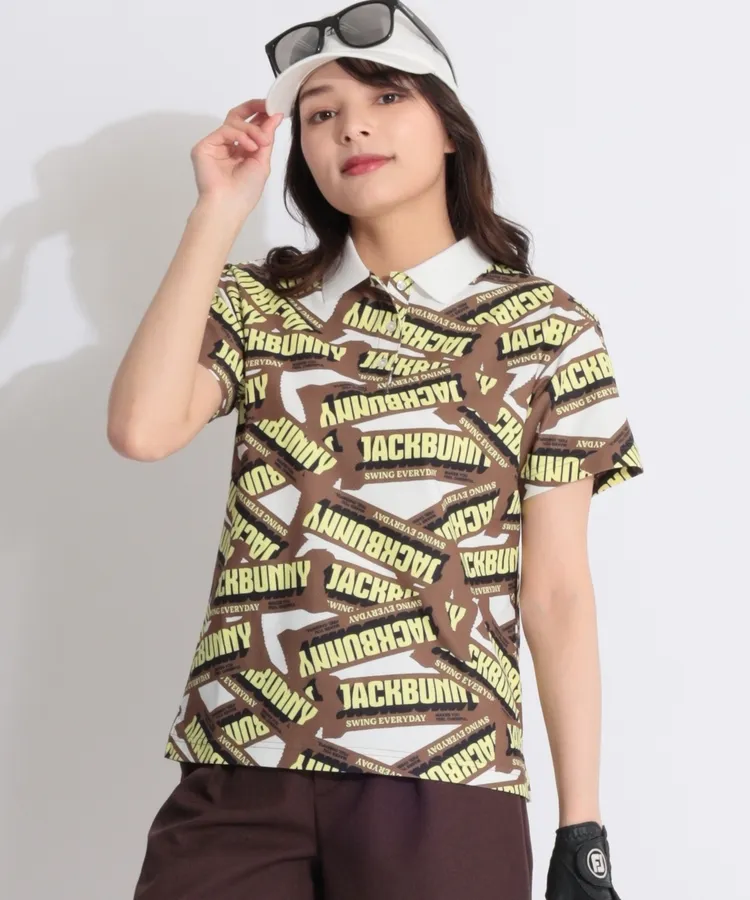 ジャックバニー　ハニカムメッシュ 半袖ポロシャツ　サイズ2 ハニカムメッシュ 半袖ポロシャツ ＜ドットボーダー柄＞ | Jack