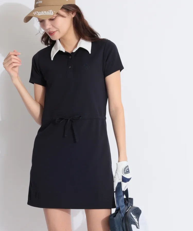 ドゥーカス　ドレス ニット ワンピース　M　ホワイト　新品　女子　ゴルフ　ウェア ドゥーカス ドレス ニット ワンピース M ホワイト 新品 女子