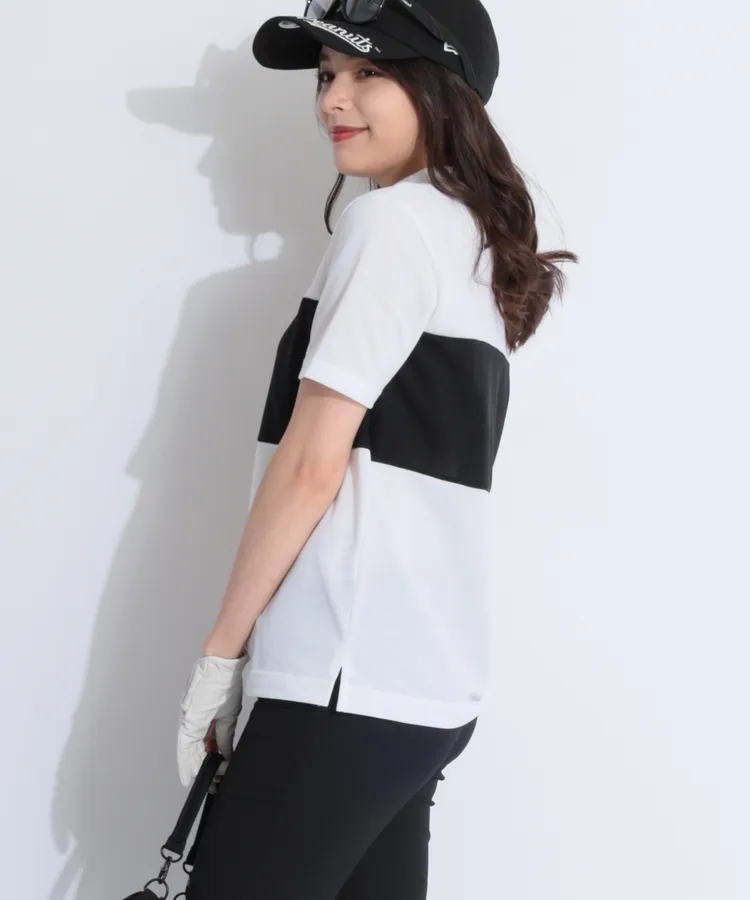 ビームスゴルフ BE 【LACOSTE】パネル切替モックネック半袖