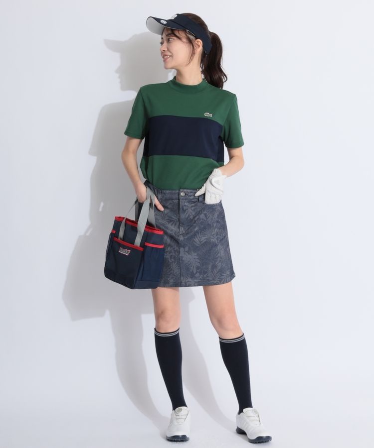 ビームスゴルフ BE 【LACOSTE】パネル切替モックネック半袖カットソー