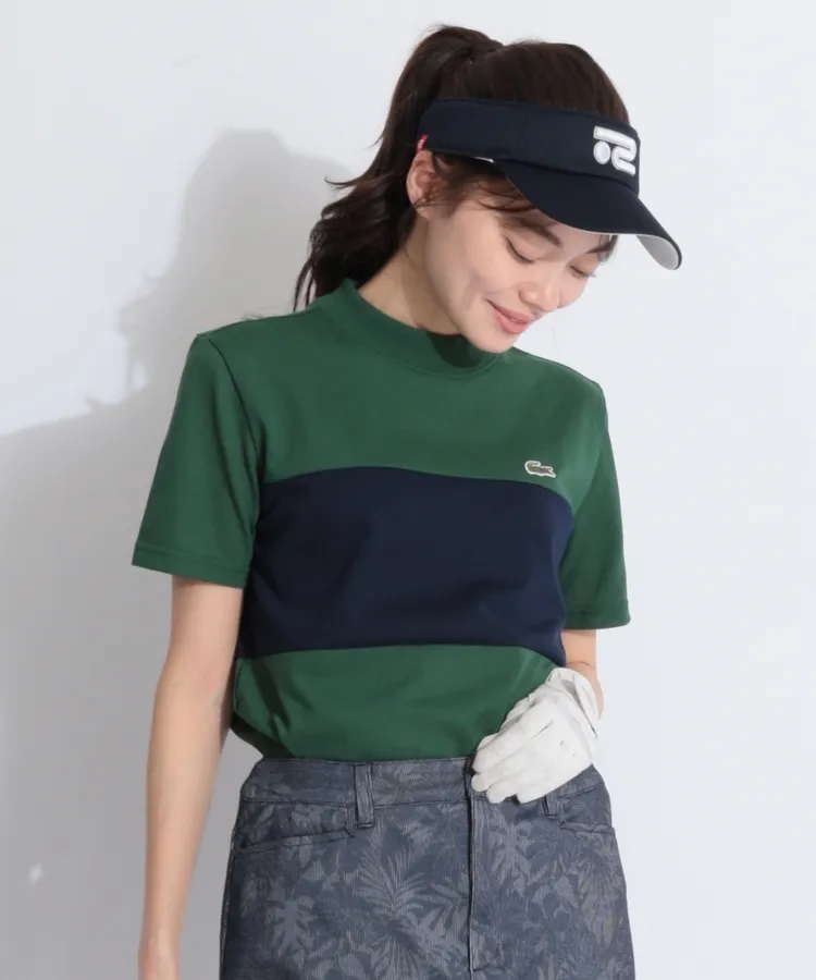 口コミ サイト 商品 ビームスゴルフ BE 【LACOSTE】パネル切替モックネック半袖 メンズウェア