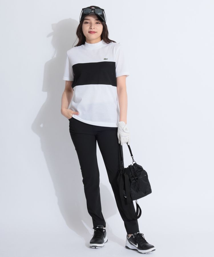 ビームスゴルフ BE 【LACOSTE】パネル切替モックネック半袖カットソー