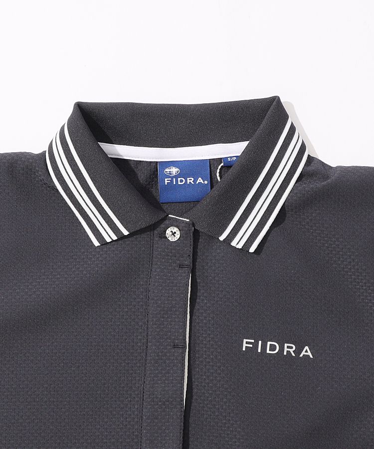 フィドラ FD 【吸汗速乾】アシメプリーツ半袖ポロワンピース