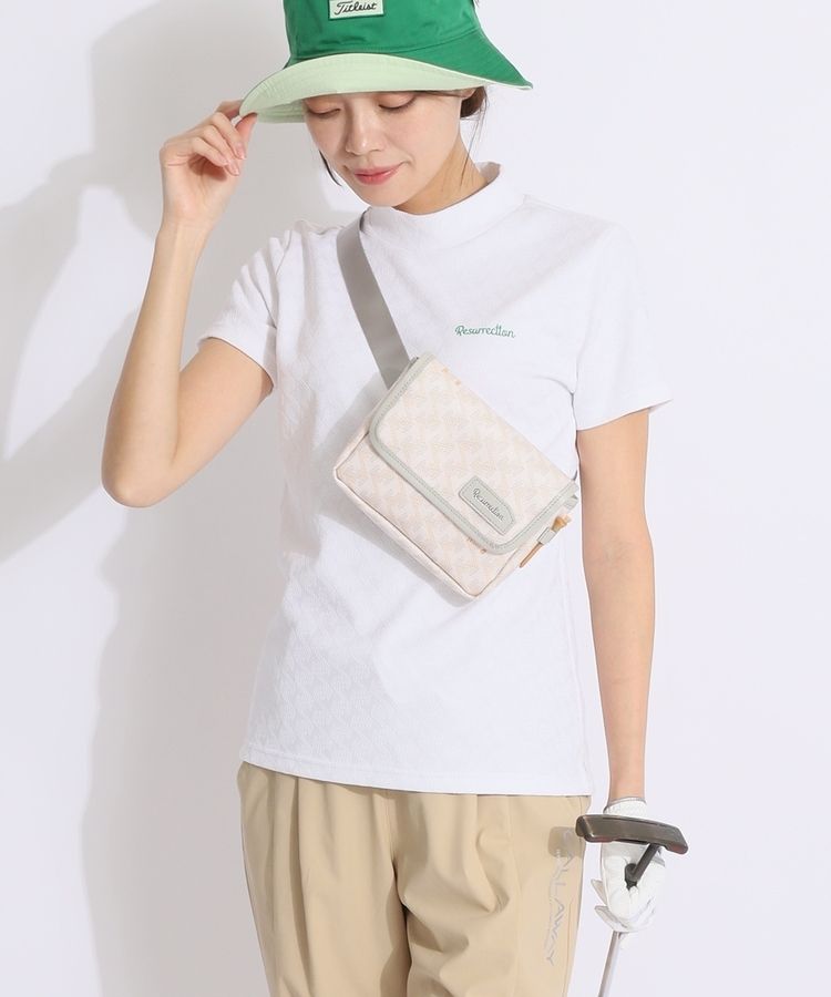 レザレクション RR 総柄ジャガードモックネック半袖カットソー