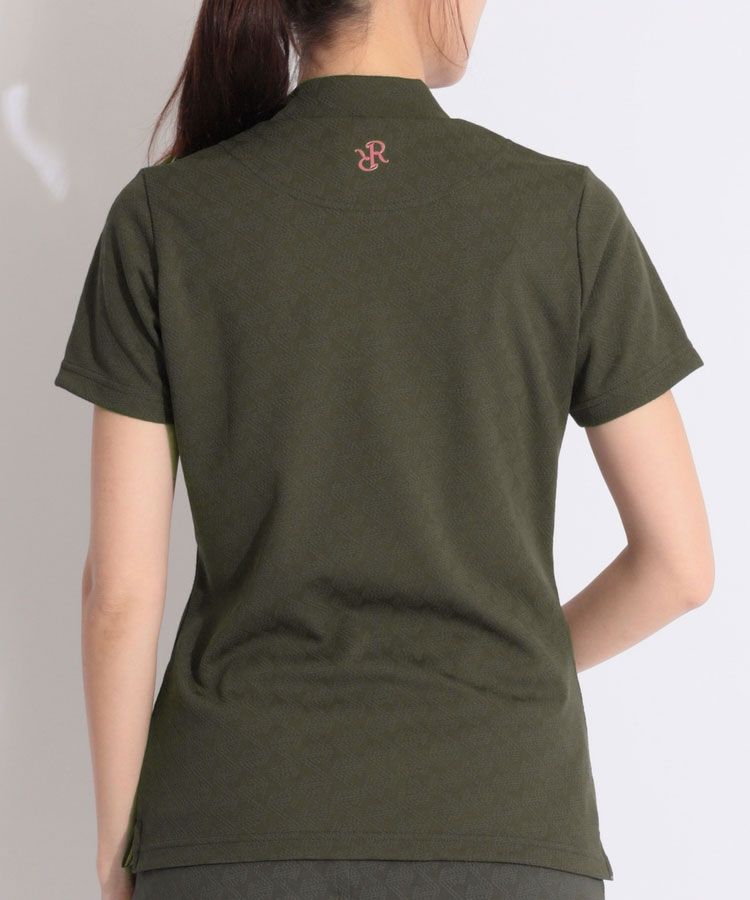 レザレクション RR 総柄ジャガードモックネック半袖カットソー