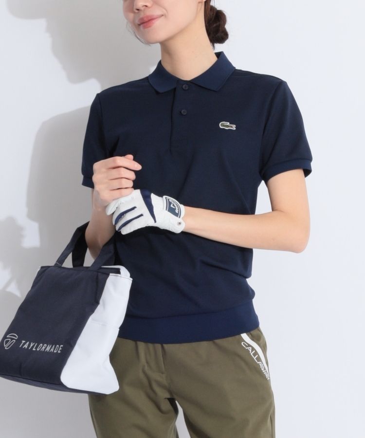 ビームスゴルフ BE 【LACOSTE】アイコンワッペン鹿の子半袖