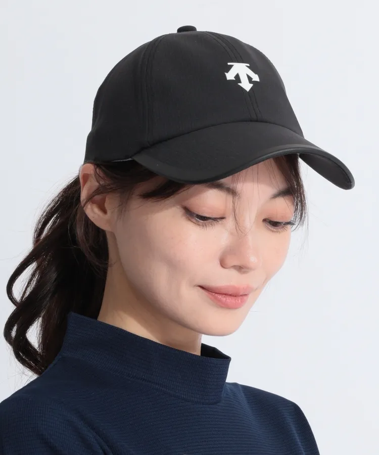 DE 【冷感UV】ナイロンピケパンチングロゴキャップ